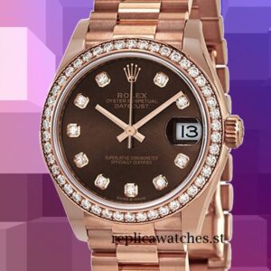 Rolex Datejust Ladies m278285rbr-0006 31mm Rose Gold-tone