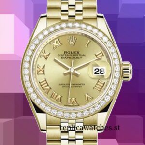 Rolex Datejust m279138rbr-0022 28mm Ladies Champagne Dial