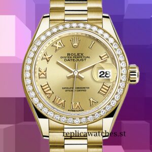 Rolex Datejust Ladies 28mm m279138rbr-0021 Gold-tone Automatic