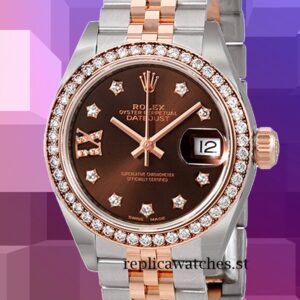 Rolex Datejust 28mm Ladies m279381rbr-0003 Automatic Silver-tone