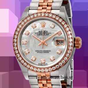 Rolex Datejust m279381rbr-0013 Ladies 28mm Mother of Pearl Dial Automatic