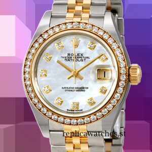 Rolex Datejust 28mm Ladies m279383rbr-0019 Mother of Pearl Dial Automatic