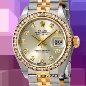 Rolex Datejust m279383rbr-0007 Ladies 28mm Silver Dial Automatic