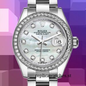 Rolex Datejust 28mm Ladies m279384rbr-0012 Mother of Pearl Dial