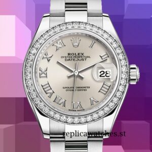 Rolex Datejust 28mm m279384rbr-0010 Ladies Silver Dial