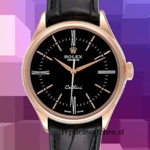 Rolex Cellini Men's 39mm m50505-0009 Black Dial