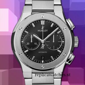 Hublot Classic Fusion 540.NX.1170.NX Unisex 15mm Black Dial 316 Stainless Steel