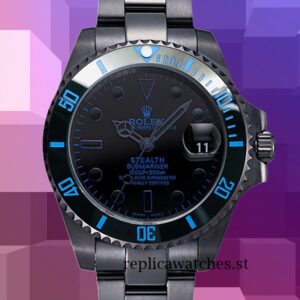 Rolex Submariner BLSTEALTH Men's 40mm Automatic Black Dial