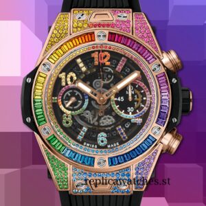 Hublot Big Bang 411.OX.9910.LR.0999-001 Around 15mm Men Black Skeleton Dial Automatic
