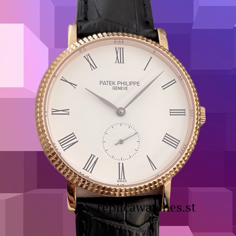 Patek Philippe Calatrava 9mm 3919J Men's Leather White Dial