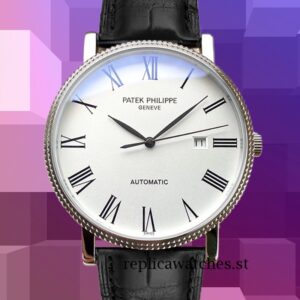 Patek Philippe Calatrava Men's 9mm CalatravaWRL006 Leather Automatic