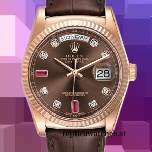 Rolex Day-Date Men's 36mm 118135-0022 Rose Gold-tone