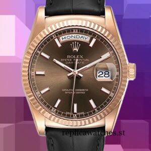 Rolex Day-Date Men's 36mm 118135-0086 Brown Dial