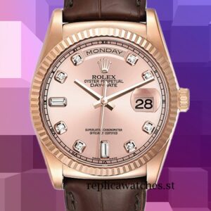 Rolex Day-Date Men's 118135-0101 36mm Rose Gold-tone