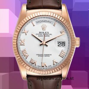Rolex Day-Date Men's 36mm 118135 White Dial Automatic