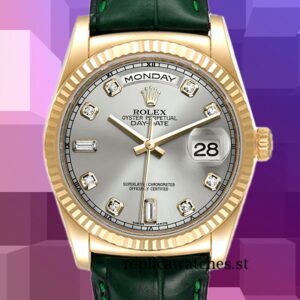 Rolex Day-Date 36mm Men's m118138-0135 Grey Dial Gold-tone