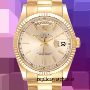 Rolex Day-Date 36mm 118238 Men's Champagne Dial Automatic