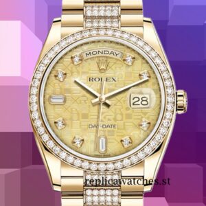 Rolex Day-Date Men's m118348-0090 36mm Automatic Champagne Jubilee Dial