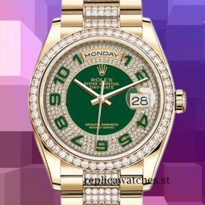 Rolex Day-Date m118348-0056 36mm Men's Green Dial