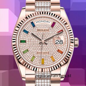 Rolex Day-Date Men's m128235-0040 36mm Rose Gold-tone