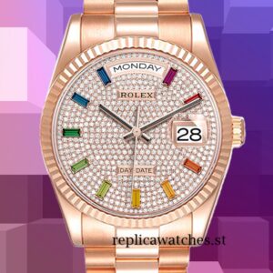 Rolex Day-Date m128235-0039 36mm Men's Automatic Diamond Pave Dial