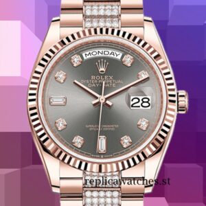 Rolex Day-Date 36mm m128235-0051 Men's Rose Gold-tone