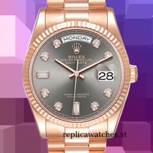 Rolex Day-Date 36mm Men's m128235-0050 Automatic Grey Dial