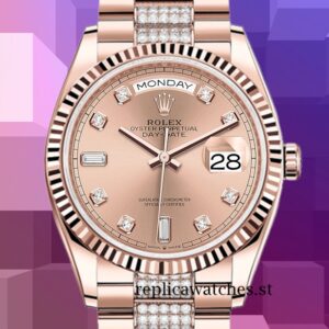 Rolex Day-Date Men's m128235-0019 36mm Rose Gold Dial Automatic