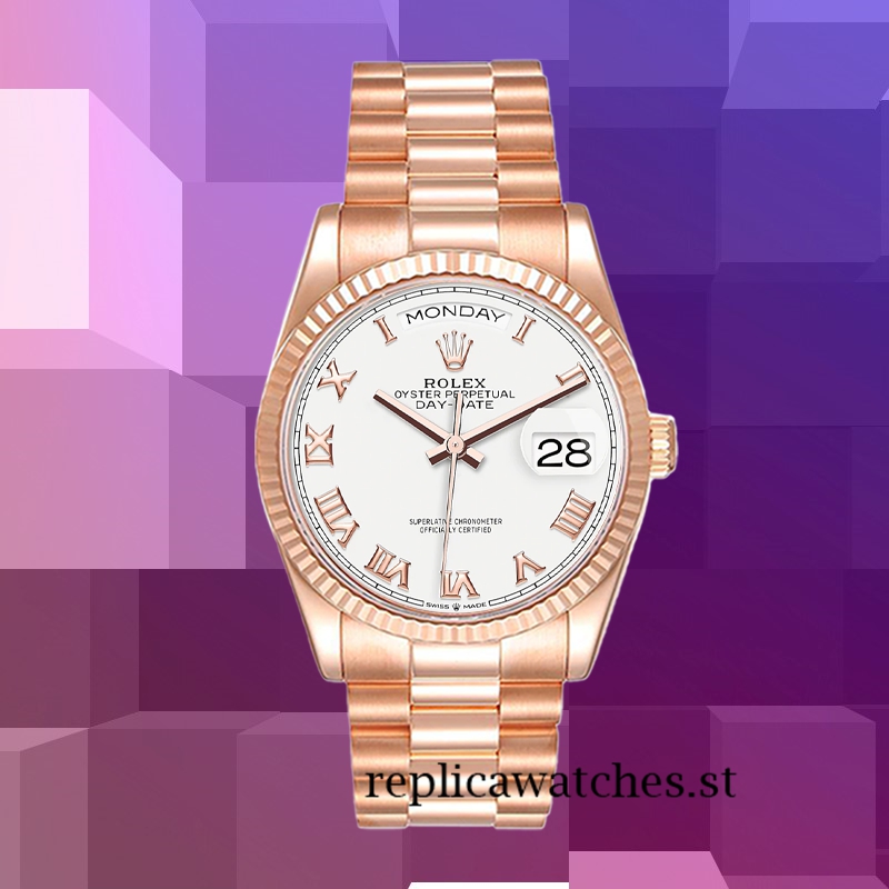 Rolex Day-Date 36mm Men's m128235-0052 White Dial - Image 2