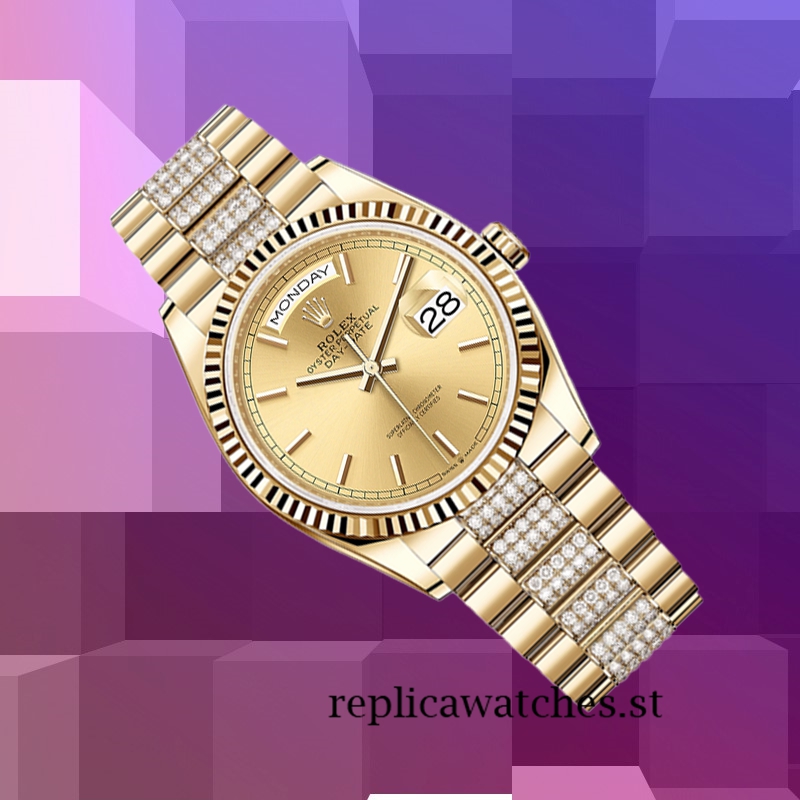 Rolex Day-Date 36mm m128238-0046 Men's Gold-tone Champagne Dial - Image 3