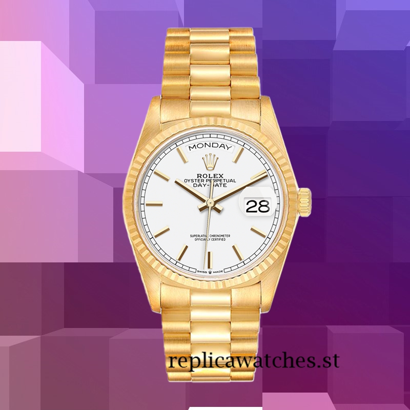 Rolex Day-Date 36mm Men's m128238-0081 White Dial - Image 2