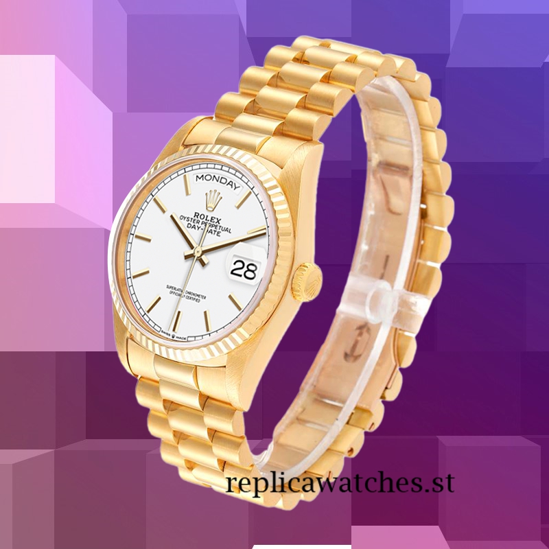 Rolex Day-Date 36mm Men's m128238-0081 White Dial - Image 3
