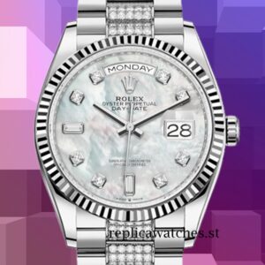 Rolex Day-Date m128239-0026 Men's 36mm Mother of Pearl Dial