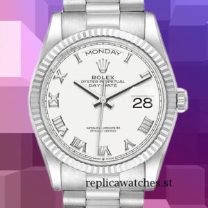 Rolex Day-Date Men's m128239-0038 36mm Silver-tone Automatic
