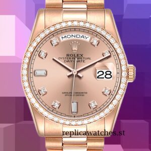 Rolex Day-Date Men's 36mm m128345rbr-0009 Rose Gold-tone Rose Gold Dial