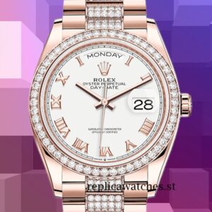 Rolex Day-Date m128345rbr-0055 Men's 36mm Automatic Rose Gold-tone
