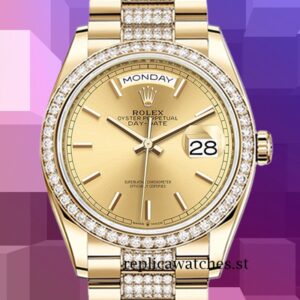 Rolex Day-Date m128348rbr-0027 Men's 36mm Automatic Gold-tone