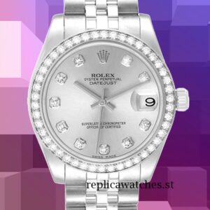 Rolex Datejust m178384-0003 31mm Unisex Silver Dial Silver-tone