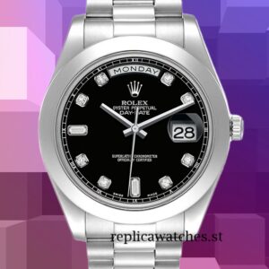 Rolex Day-Date Men's 218206 41mm Silver-tone
