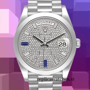 Rolex Day-Date 228206 40mm Men's Diamond Paved Dial Automatic
