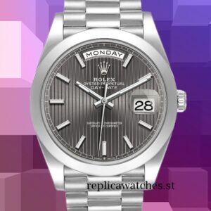 Rolex Day-Date m228206-0011 Men's 40mm Silver-tone Automatic
