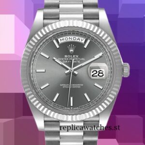 Rolex Day-Date m228236-0013 40mm Men's Silver-tone Automatic