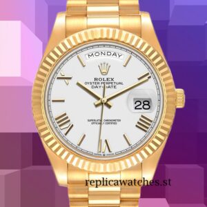 Rolex Day-Date 40mm m228238-0042 Men's White Dial