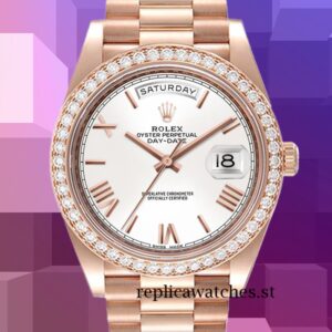 Rolex Day-Date Men's m228345rbr-0012 40mm Rose Gold-tone