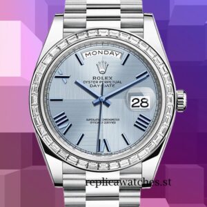 Rolex Day-Date Men's 40mm m228396tbr-0004 Automatic Silver-tone