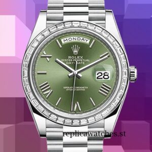 Rolex Day-Date 40mm m228396tbr-0020 Men's Green Dial