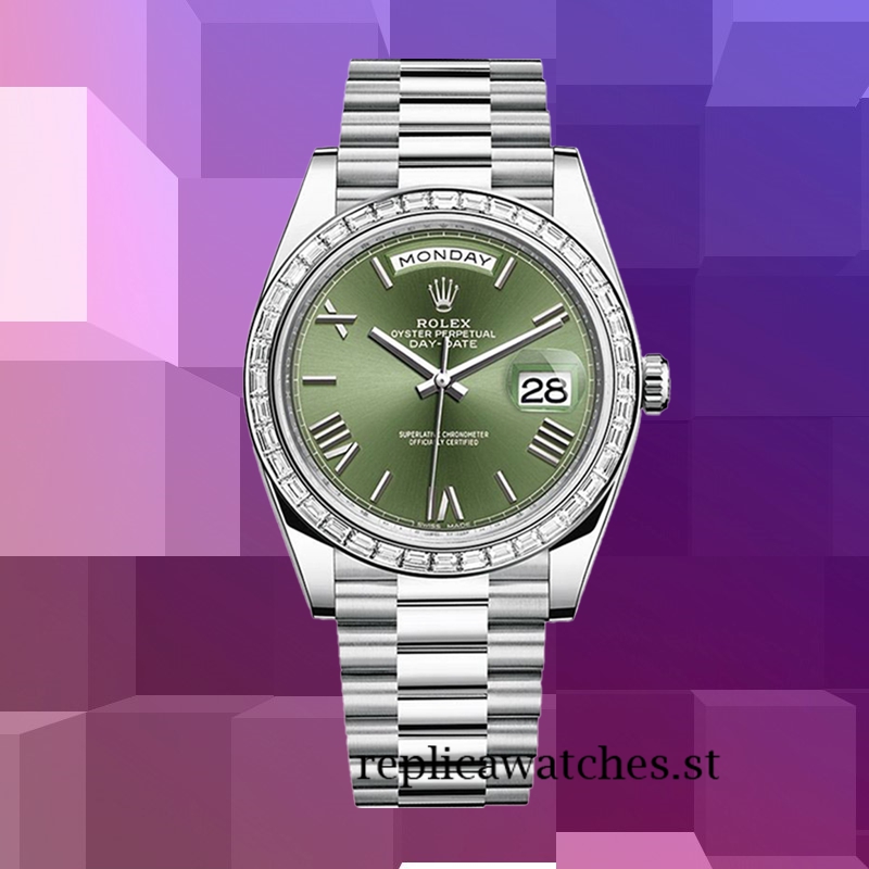 Rolex Day-Date 40mm m228396tbr-0020 Men's Green Dial - Image 2