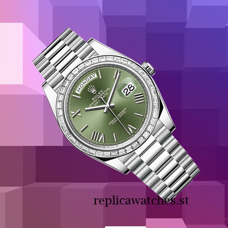 Rolex Day-Date 40mm m228396tbr-0020 Men's Green Dial - Image 3