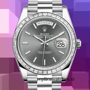 Rolex Day-Date Men's 40mm m228396tbr-0031 Silver-tone