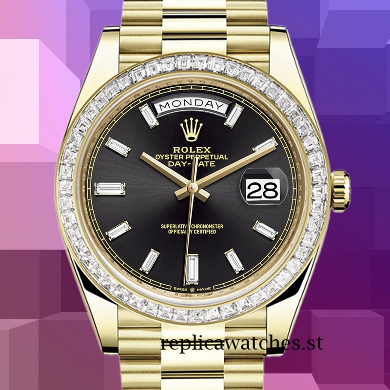 Rolex Day-Date m228398tbr-0001 Men's 40mm Black Dial